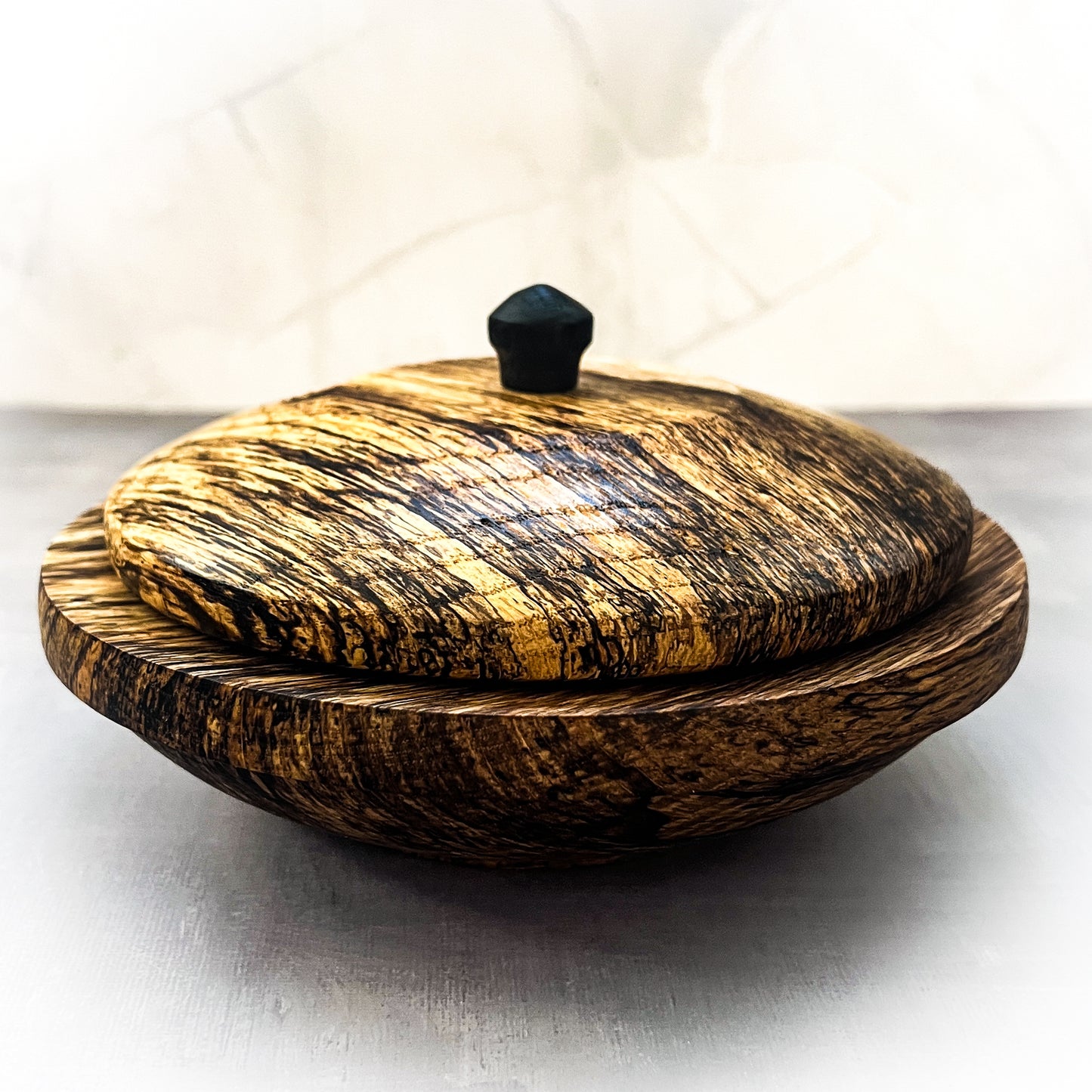 Spalted White Oak Lidded Catch-All Bowl