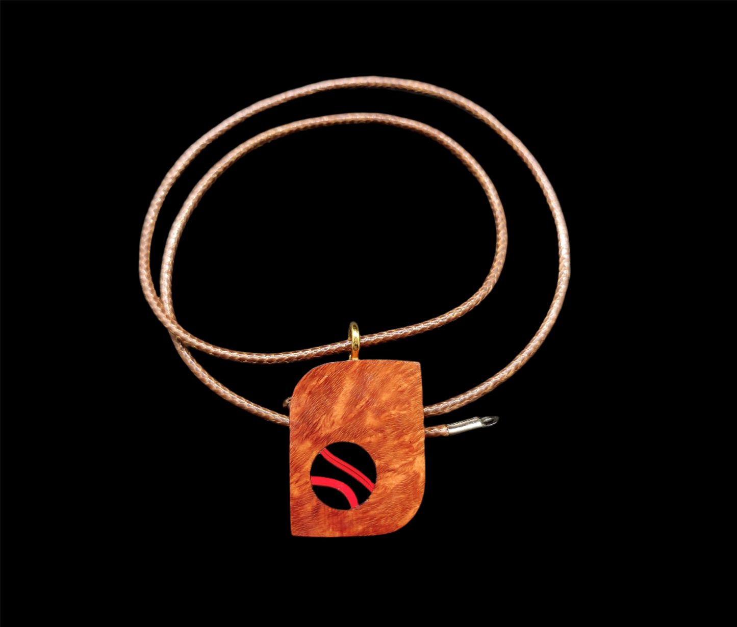 Briar Burl and Acrylic Pendant Necklace