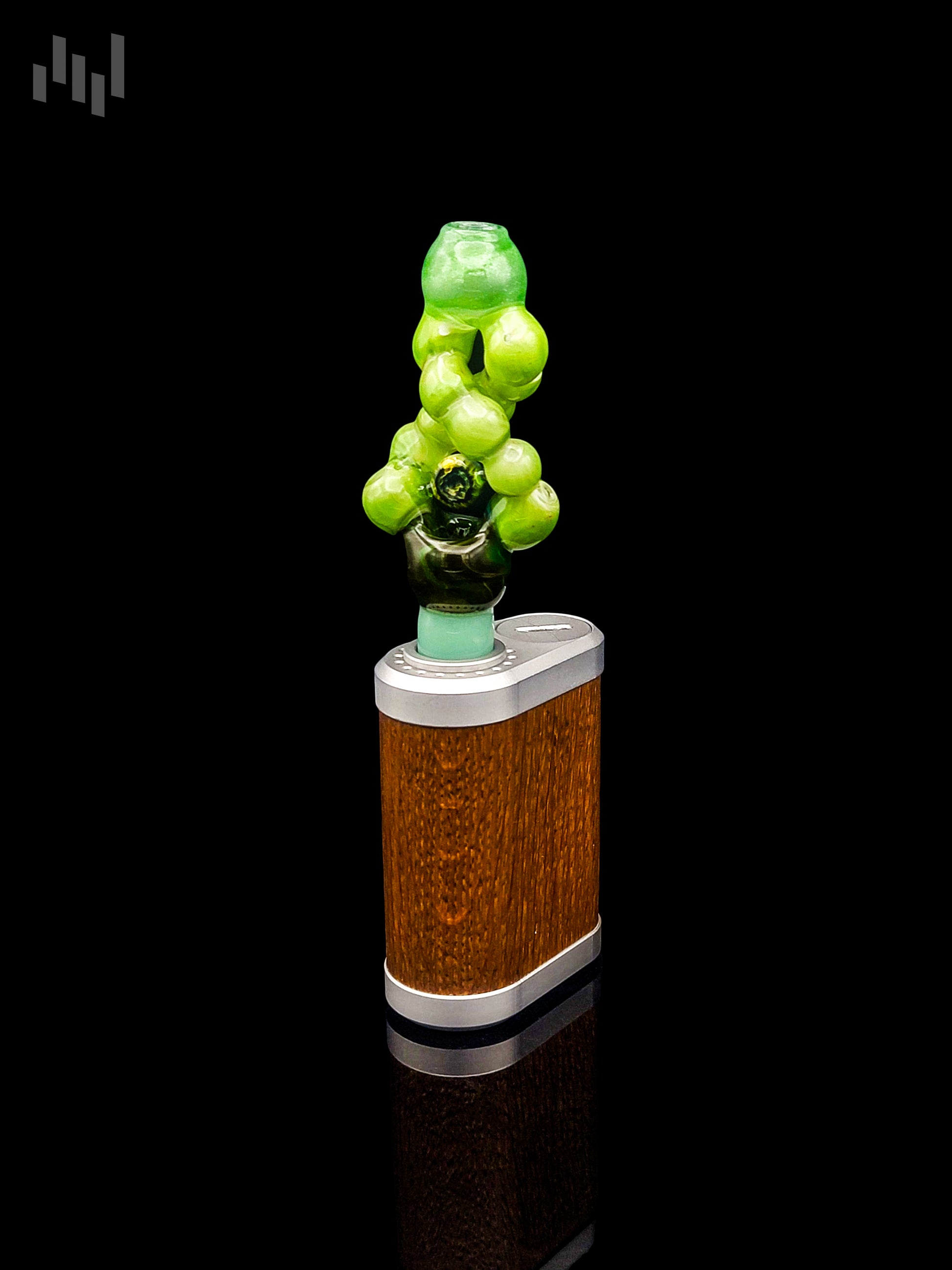 Image of the tinymight stem by Napglass in a green color with globules and green accents